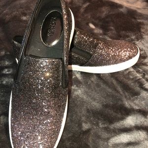 Michael Kors Black Sparkle Sneakers, Size 8, NWOT